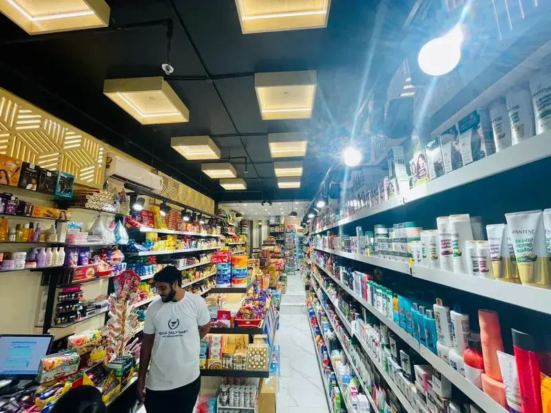 Inside a Noida Daily Mart store in Greater Noida — aisle 4